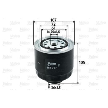 VALEO Kraftstofffilter 587737 für 1770A012