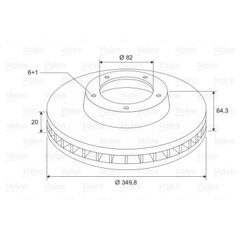 VALEO Bremsscheibe 197672 für 43206-1LB0A