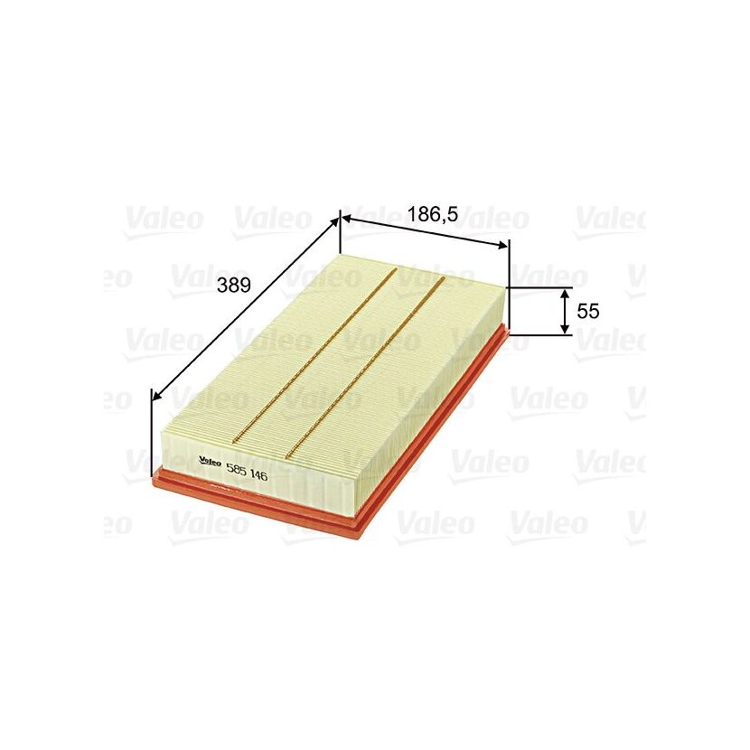 VALEO Luftfilter 585146 für 7L0129620