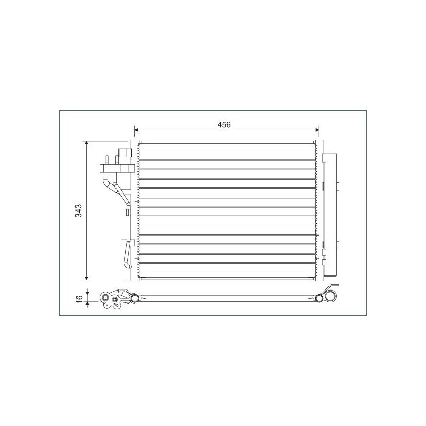 VALEO Kondensator, Klimaanlage 822629 für 97606-B9000