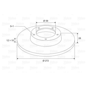 VALEO Bremsscheibe 186724 für 4246-P4