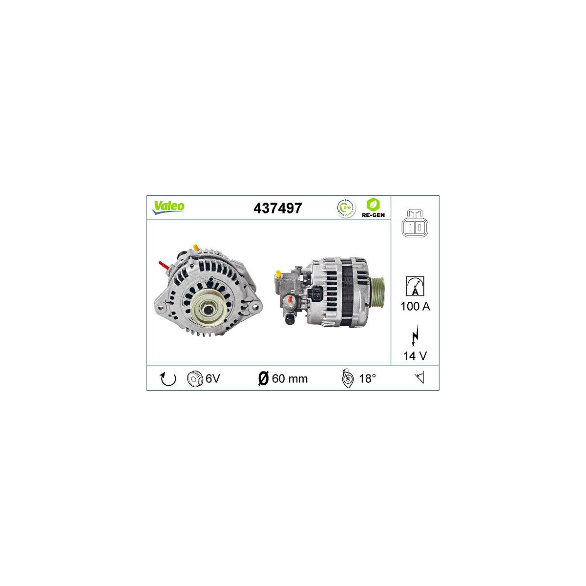VALEO Generator 437497 für 31100-PLZ-D00