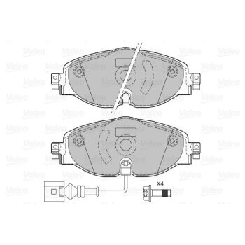 VALEO Bremsbelagsatz, Scheibenbremse 601328 für...