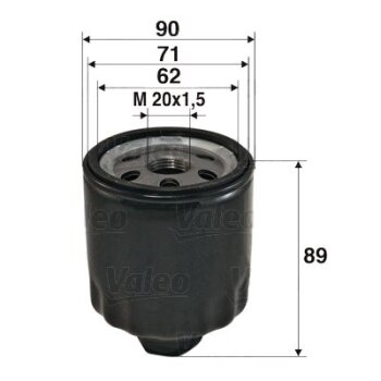 VALEO Ölfilter 586004 für 8200007832