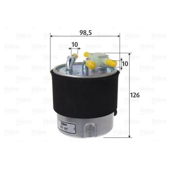 VALEO Kraftstofffilter 587097 für 16400-JD50C