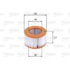 VALEO Luftfilter 585734 für 0K72C-23-603