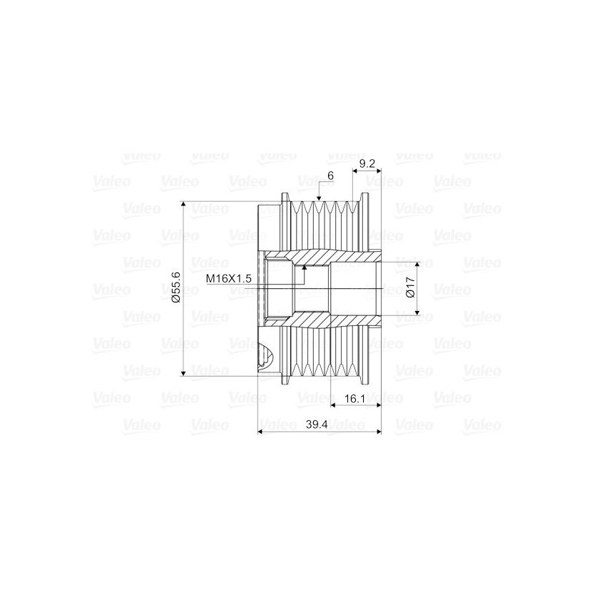 VALEO Generatorfreilauf 588013 für 03D903119A