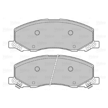 VALEO Bremsbelagsatz, Scheibenbremse 601048 für 1605202