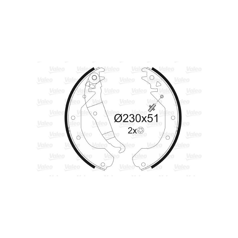 VALEO Bremsbackensatz 562058 für 1605591