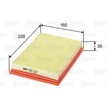 VALEO Luftfilter 585337 für 1780102060