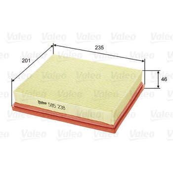 VALEO Luftfilter 585238 für 6040940904