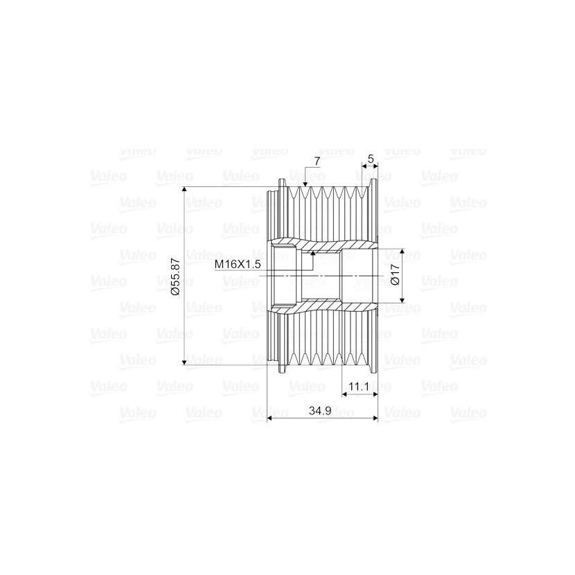 VALEO Generatorfreilauf 588096 für 021903119L