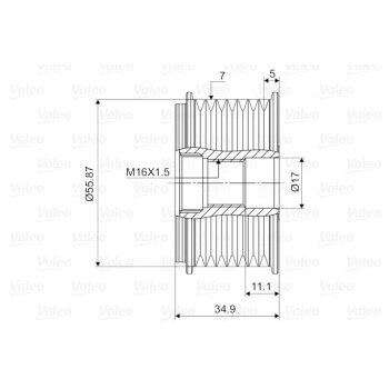 VALEO Generatorfreilauf 588096 für 021903119L