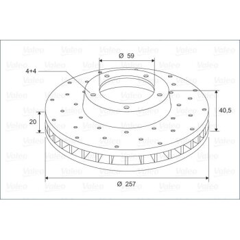 VALEO Bremsscheibe 886153 für 46423415