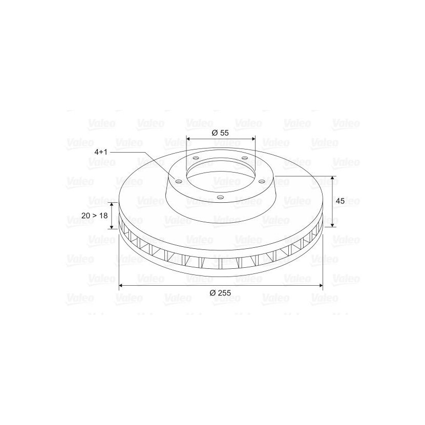 VALEO Bremsscheibe 197063 für N026-33-25X