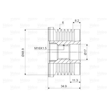 VALEO Generatorfreilauf 588067
