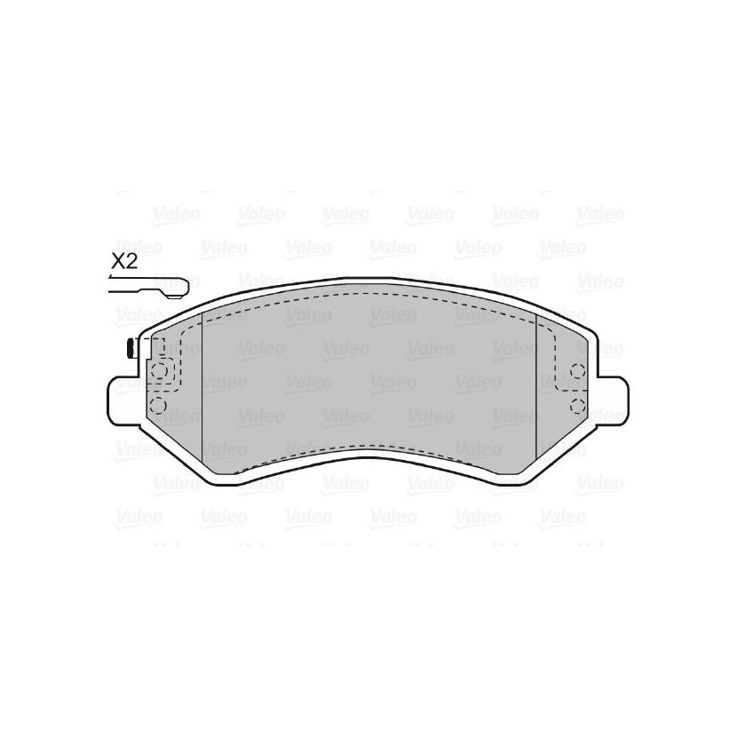 VALEO Bremsbelagsatz, Scheibenbremse 598414 für 5066 427AA