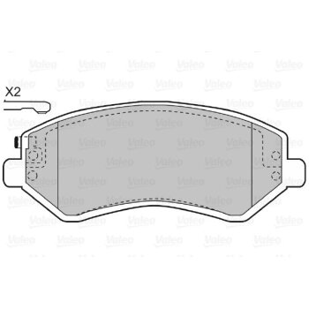 VALEO Bremsbelagsatz, Scheibenbremse 598414 für 5066...