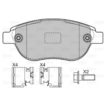 VALEO Bremsbelagsatz, Scheibenbremse 601465 für...