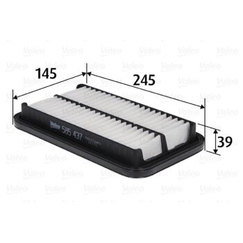 VALEO Luftfilter 585437 für 16546-4A00C