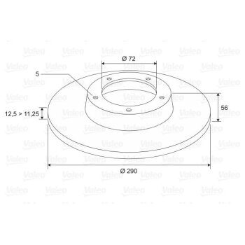 VALEO Bremsscheibe 197022 für 4721 023