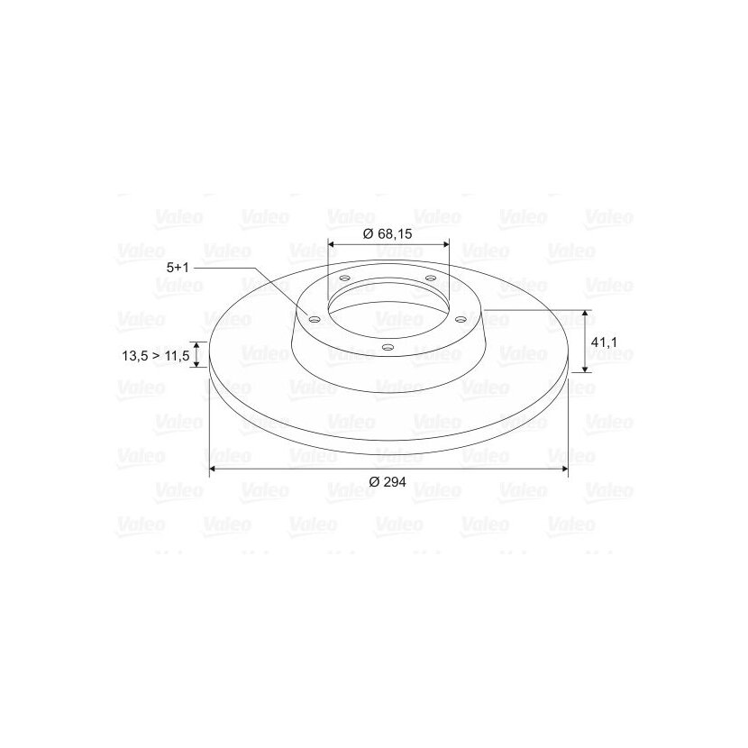 VALEO Bremsscheibe 186801 für 1140278