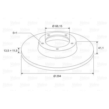 VALEO Bremsscheibe 186801 für 1140278