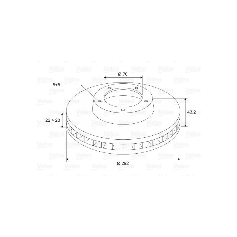 VALEO Bremsscheibe 197134 für 50554320