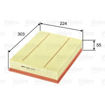 VALEO Luftfilter 585273 für PHE000112