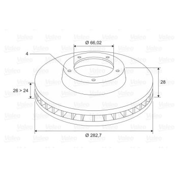 VALEO Bremsscheibe 186533 für 4246-L8
