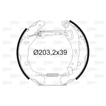 VALEO Bremsbackensatz 554726 für 7701206430
