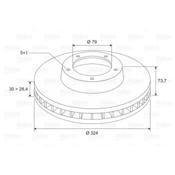 VALEO Bremsscheibe 186884 für 34 11 0 392 525