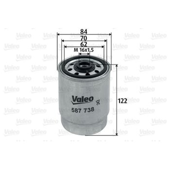 VALEO Kraftstofffilter 587738 für 8624522