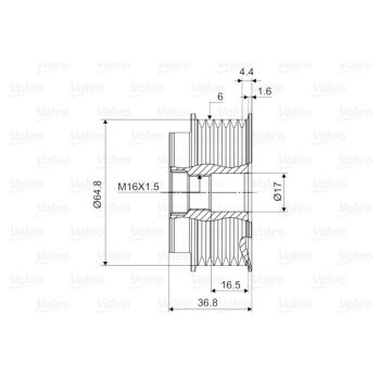 VALEO Generatorfreilauf 588107 für 078903119G