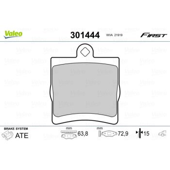 VALEO Bremsbelagsatz, Scheibenbremse 301444 für 5126...
