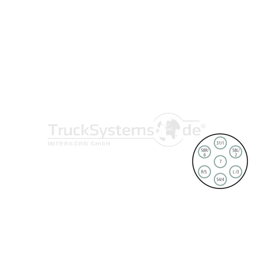 Hella Steckdose 7polig 24V Metall 8JB 003 833-001 - 8JB003833001