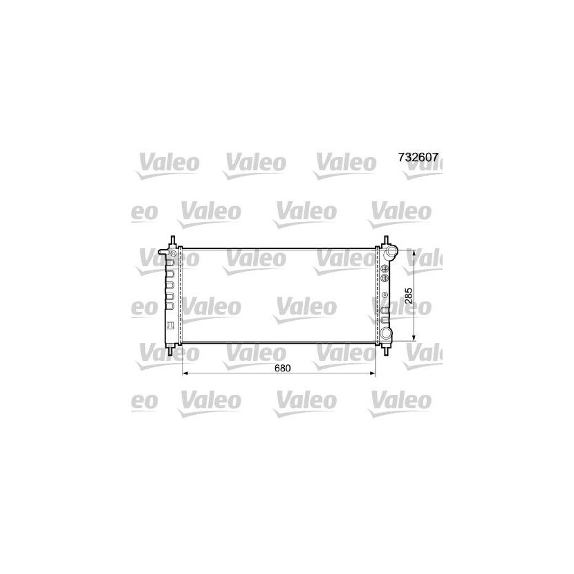 VALEO Kühler, Motorkühlung 732607 für 1300174