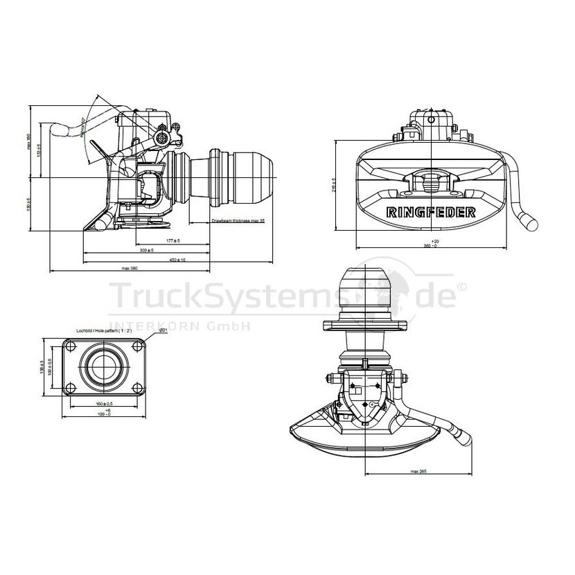 RINGFEDER Anhängerkupplung automatisch 4040 - B 4040/G150 14991072 - 14 991 072