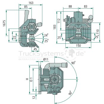 RINGFEDER Anhängerkupplung 2020 - 120m x 55mm...