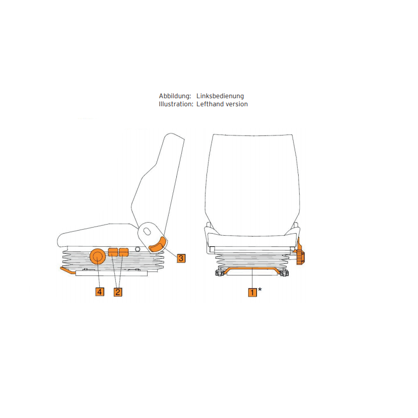 ISRI Baumaschinensitz 6000/575 AG, linksbedienung - 84394-08 -