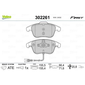 VALEO Bremsbelagsatz, Scheibenbremse 302261 für...