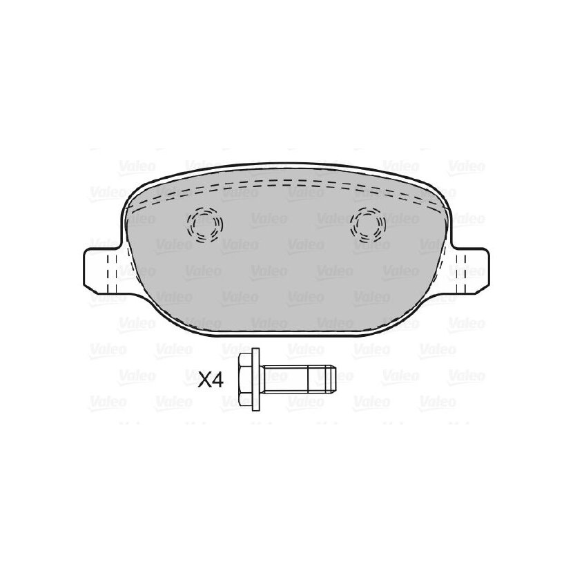 VALEO Bremsbelagsatz, Scheibenbremse 601029 für 77363579