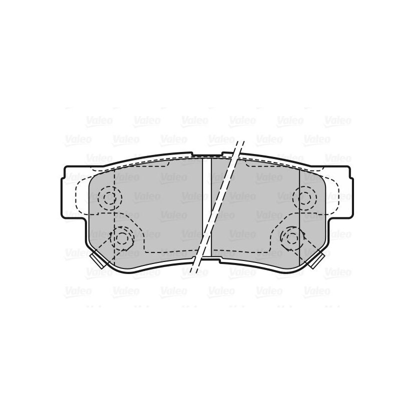 VALEO Bremsbelagsatz, Scheibenbremse 598748 für 58302-17A00