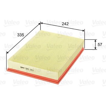 VALEO Luftfilter 585353 für 1257546.0