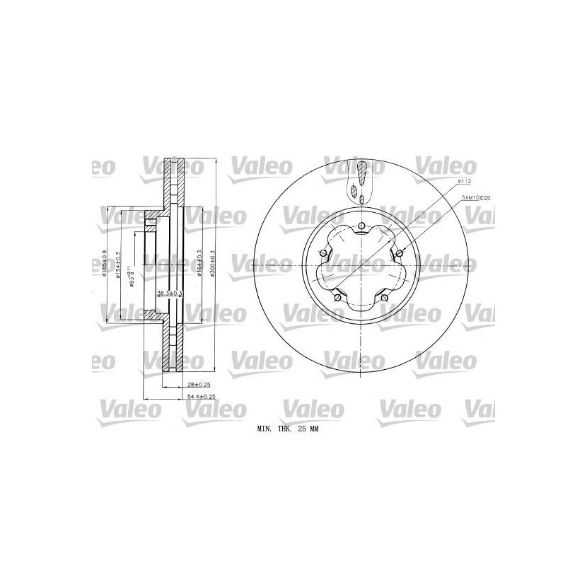 VALEO Bremsscheibe 187151 für 1371393