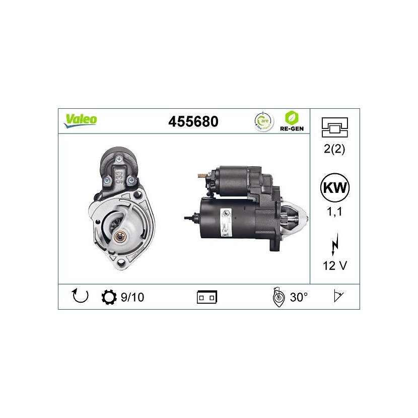 VALEO Starter 455680 für 053911023