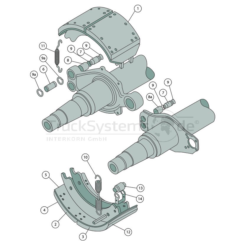 MERITOR Bremsb.310X190 komplett mit Belag - 15206004R