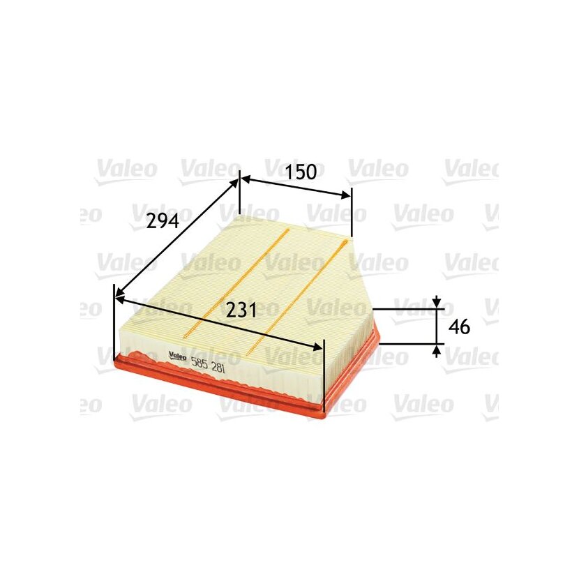 VALEO Luftfilter 585281 für 13717521033