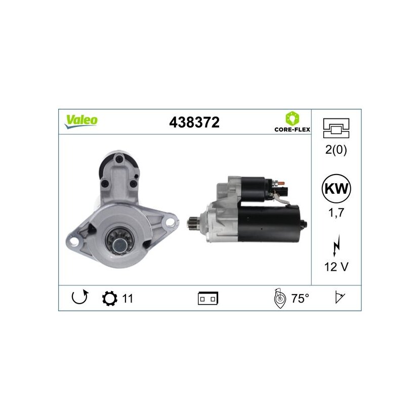 VALEO Starter 438372 für 02E911024A