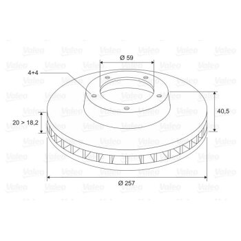 VALEO Bremsscheibe 186153 für 0060806137